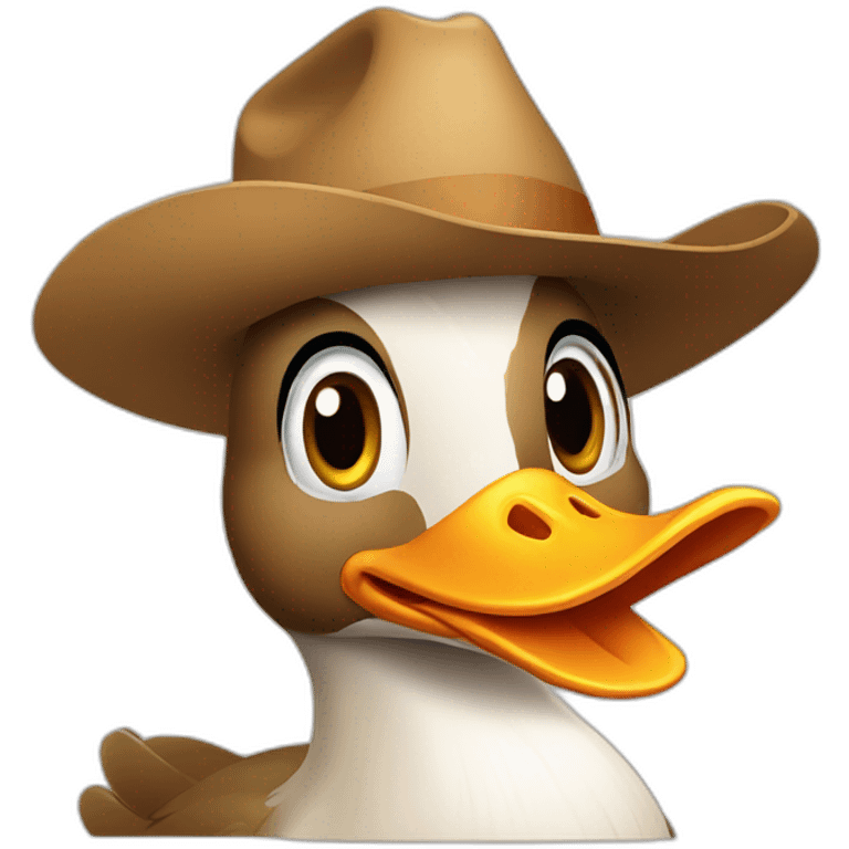 Goose goose duck with cowboy hat emoji