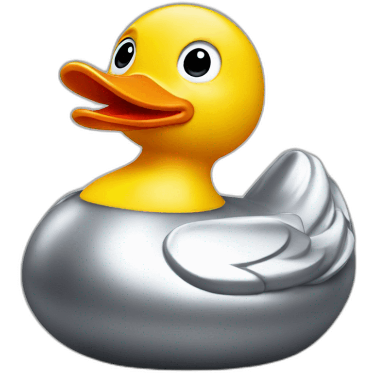 silver rubber duck emoji