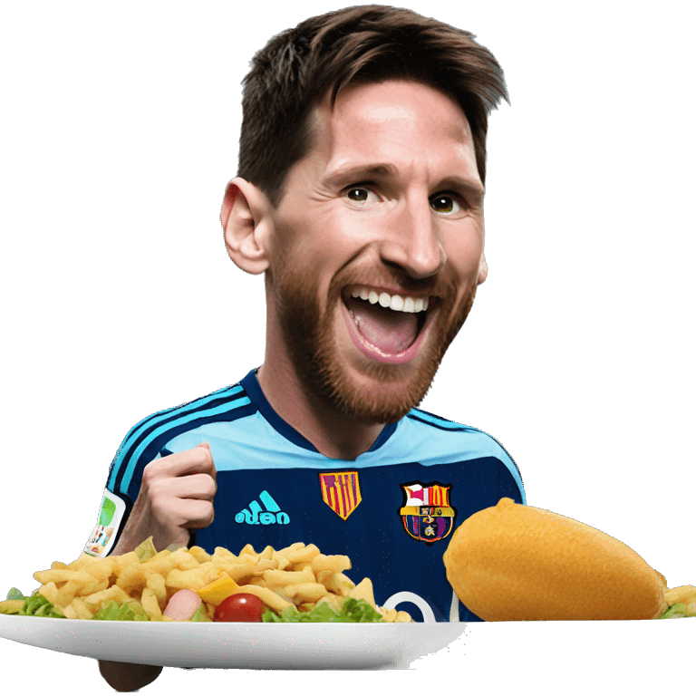 Messi eat emoji