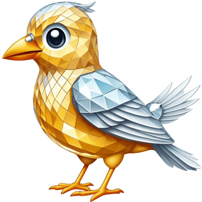 Bird made of diamonds emoji