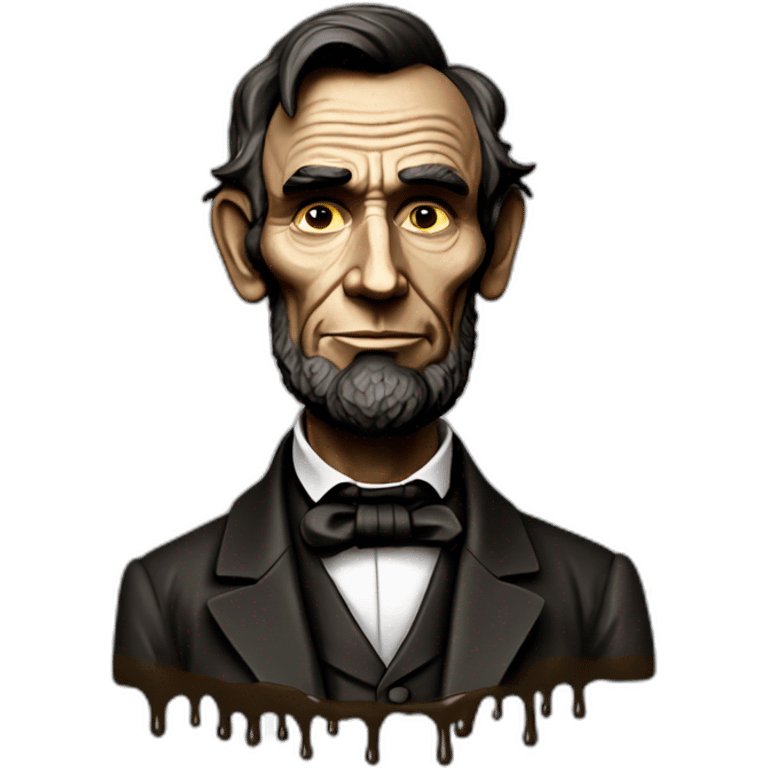 Abraham Lincoln dirty and covered in mud emoji