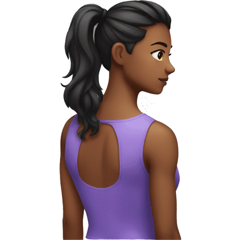 Girl with muscular back  emoji