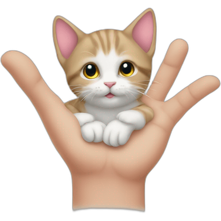 Kitten hand emoji