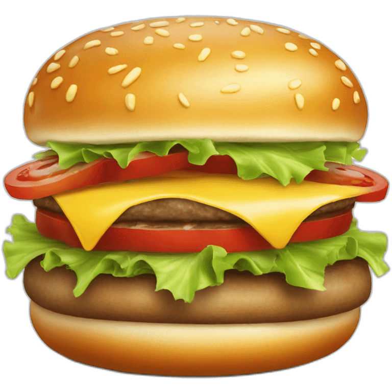 Realistic hamburger illustration on white background emoji