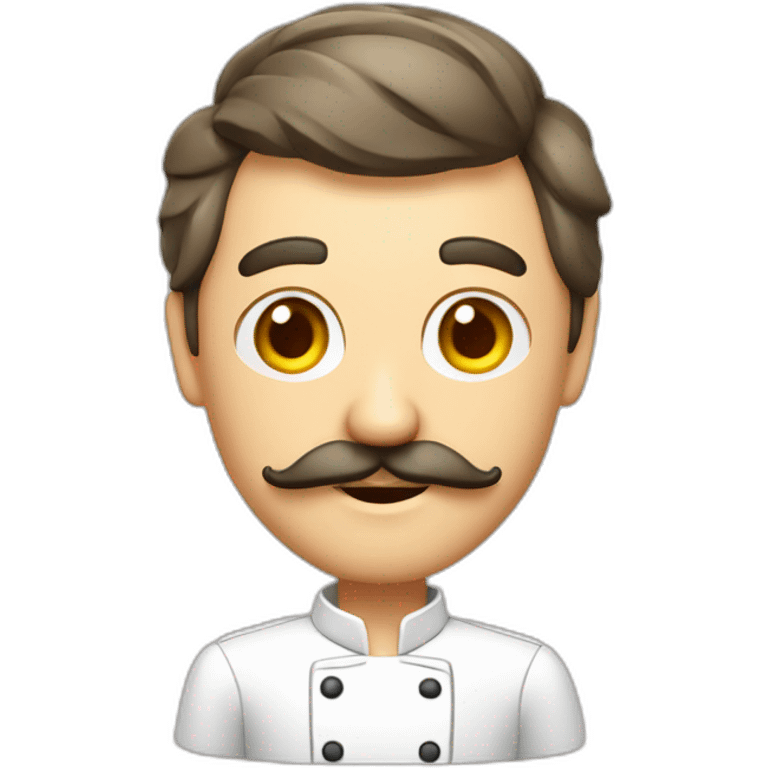 Drunk  chef Viktor Barinov with mustache emoji