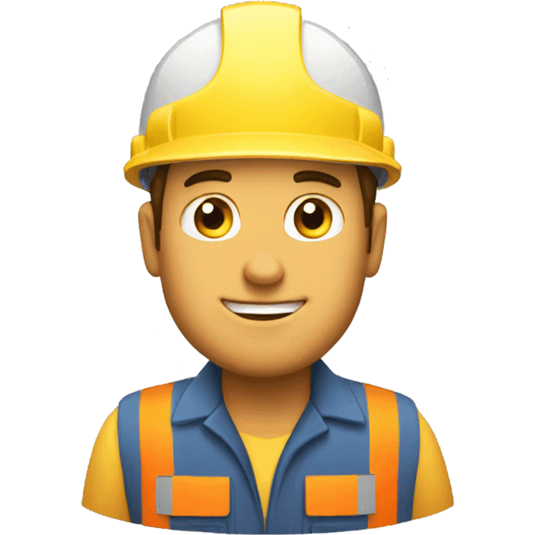 a builder with stars in his eyes emoji