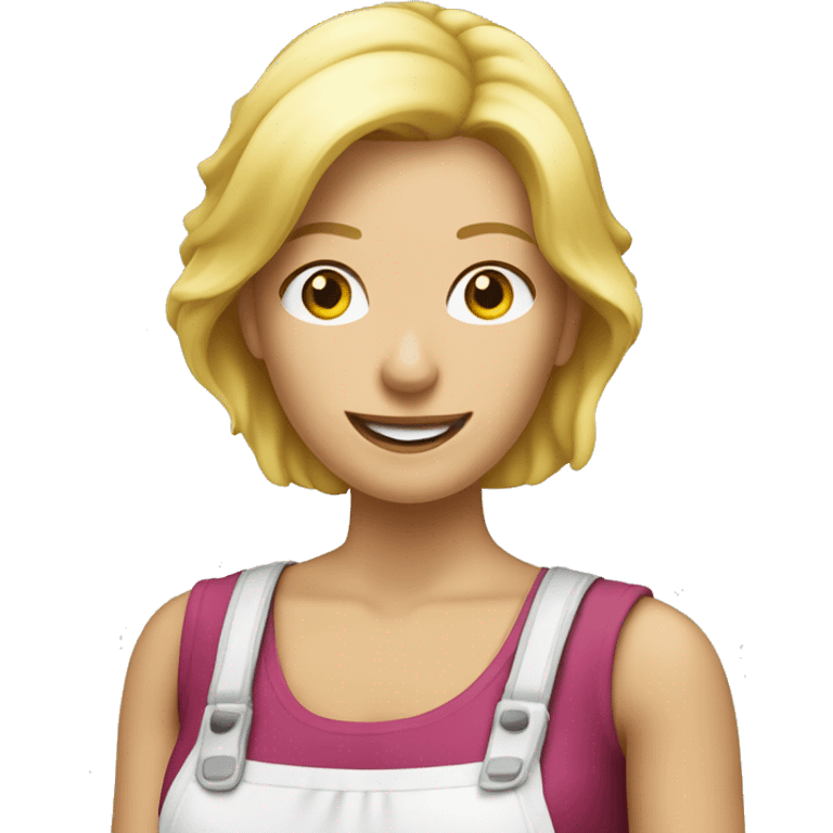 Blonde frau mit waschbär emoji