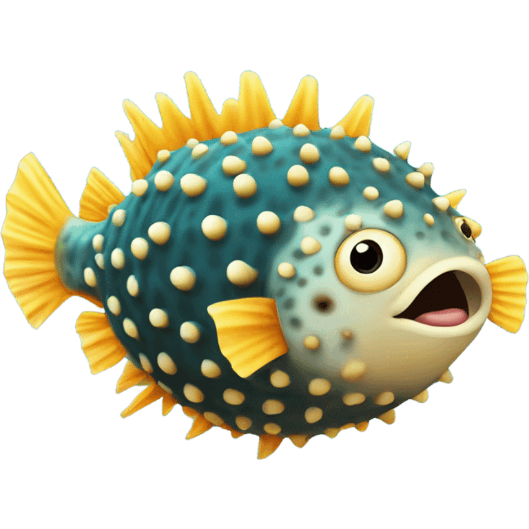 Pufferfish break dancing  emoji