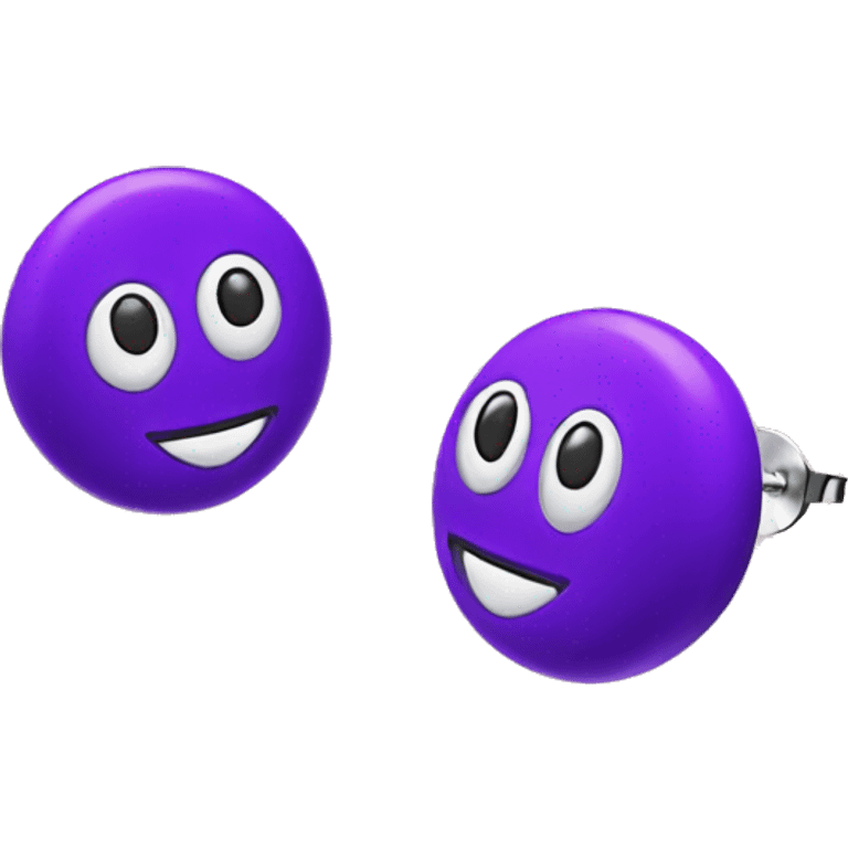 Purple earrings emoji