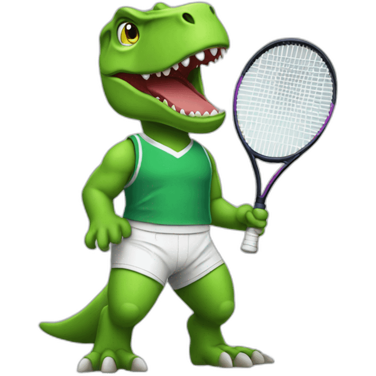 Trex in tennis uniform emoji