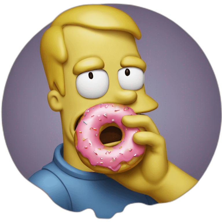 Homer eat donut emoji