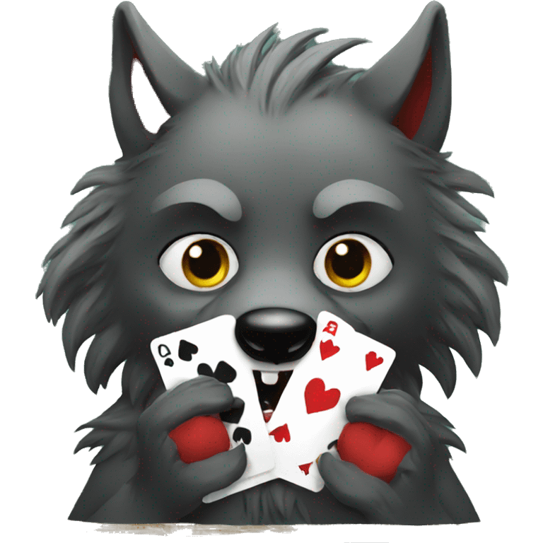 werewolf playing cards emoji