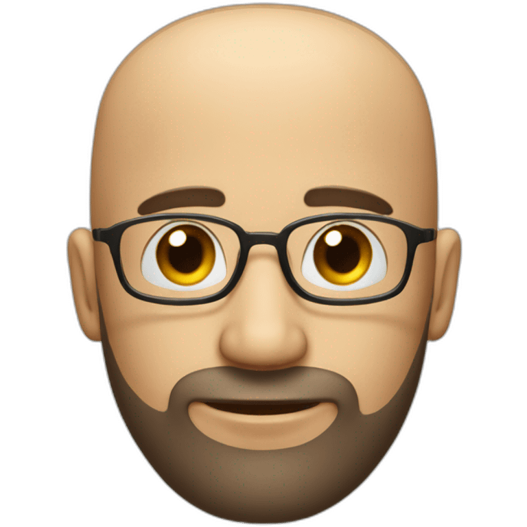 Man with a Little baldness and glass and a Little beard  emoji