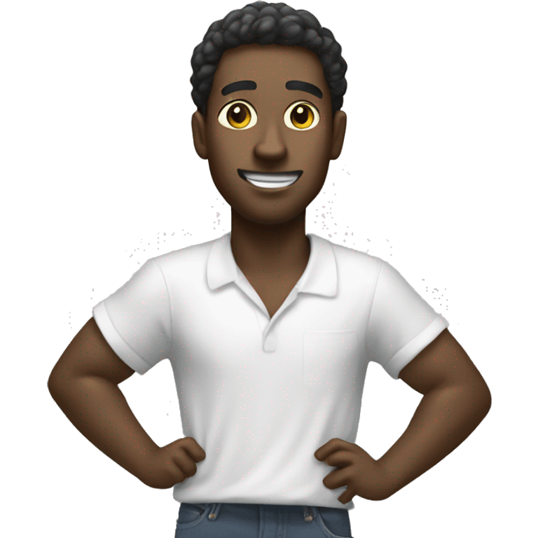 Black guy standing on soap box emoji