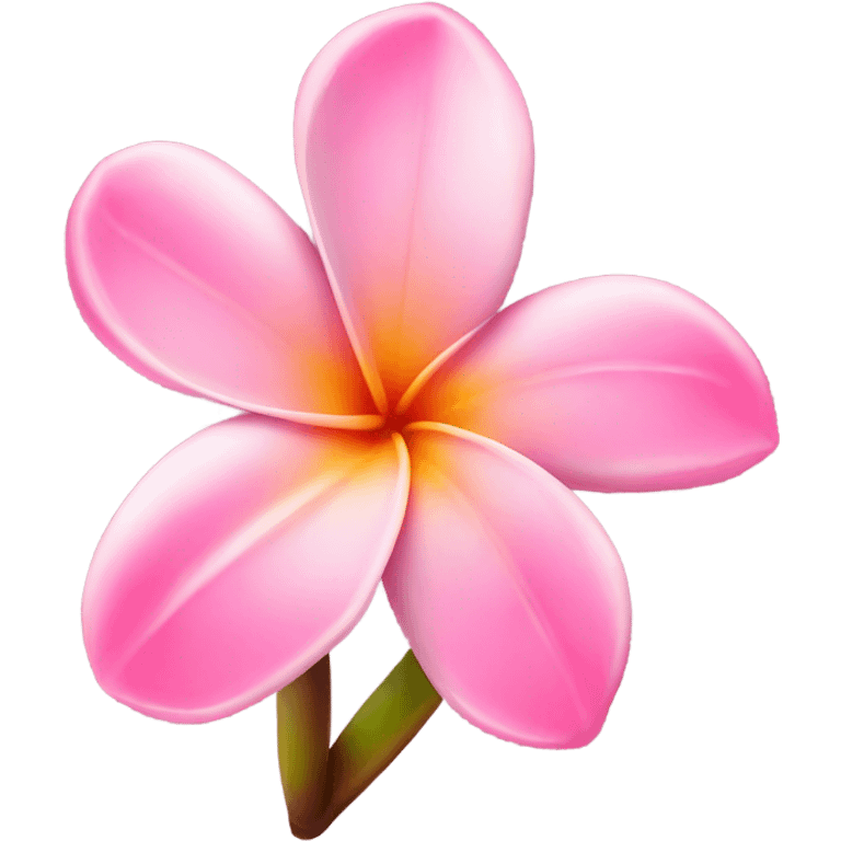 pastel pink frangipani with dark pink spots emoji