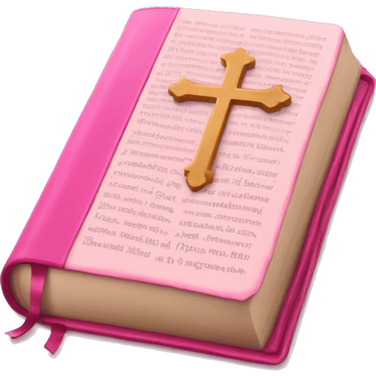 Pink cutesy catholic bible  emoji