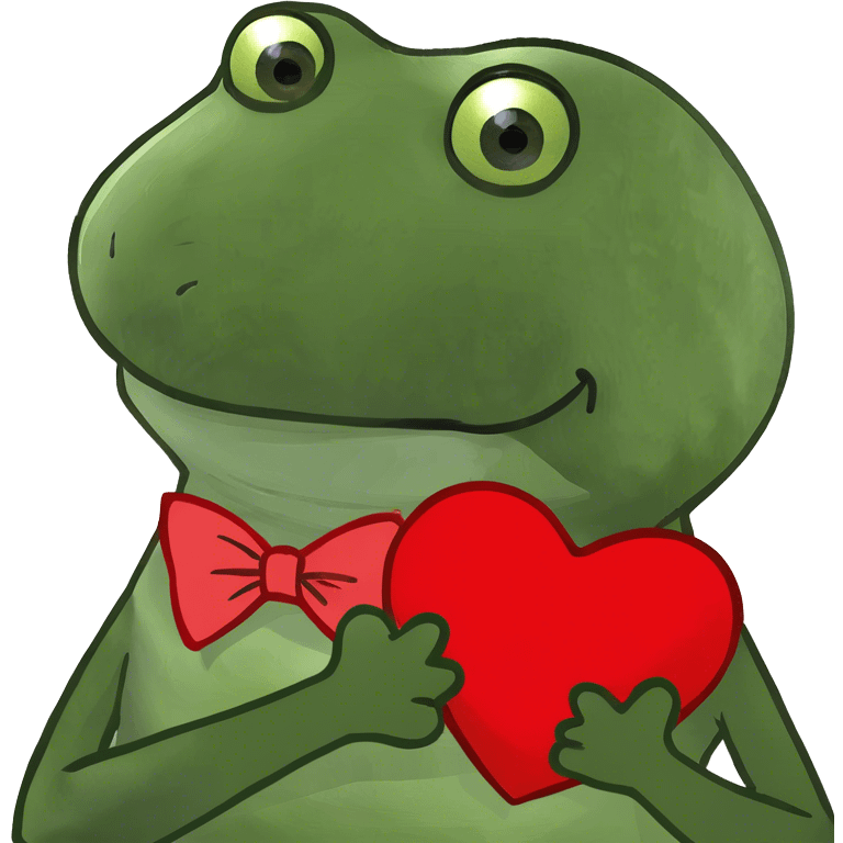 Bufo Holding a big red heart  emoji