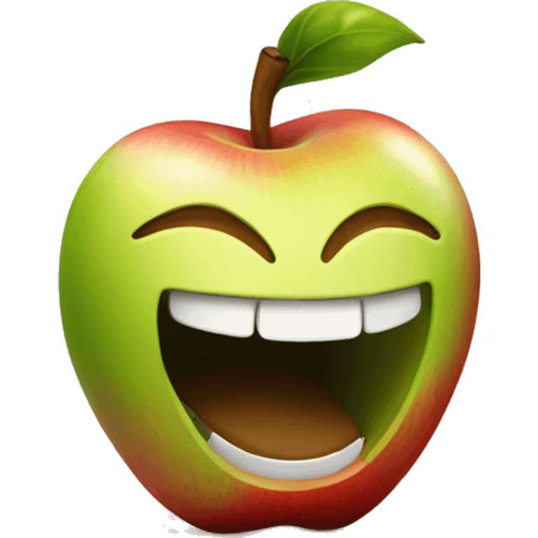 shiny apple with a bite taken out  emoji