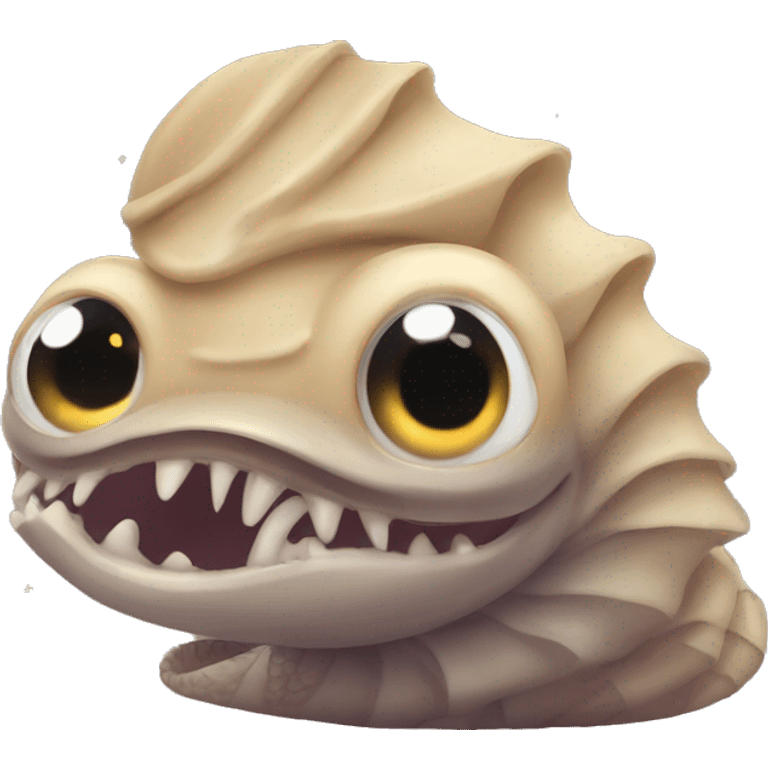 Cute Dune sandworm with starry eyes emoji