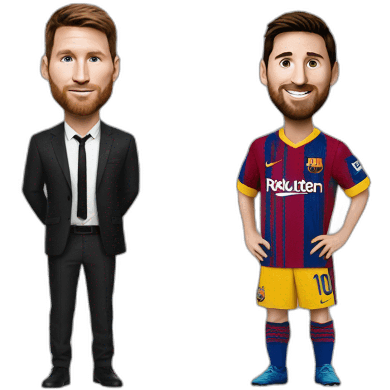 Ballon d'or avec super ballon d'or Messi  emoji