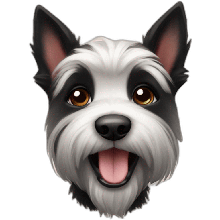 Scottish terrier and panda emoji