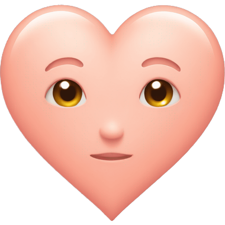 Heart peach pink color emoji