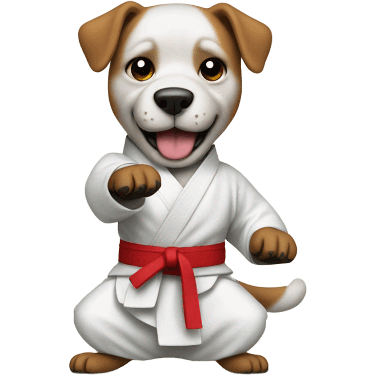 Dog doing karate emoji