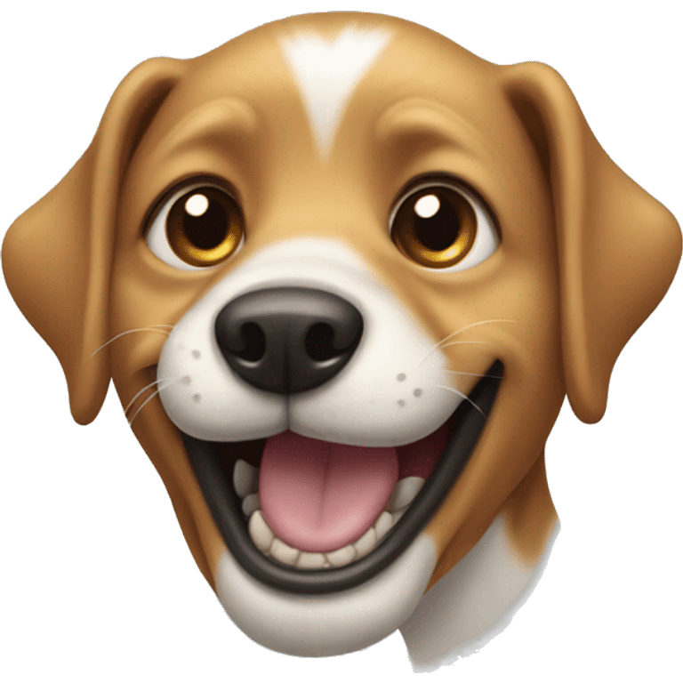 Dog with human teeth emoji