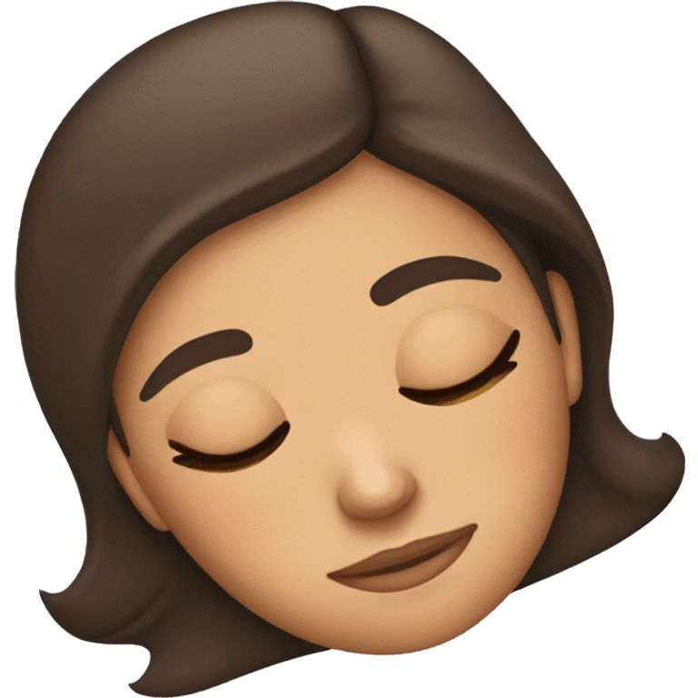 Brunette girl sleeping emoji