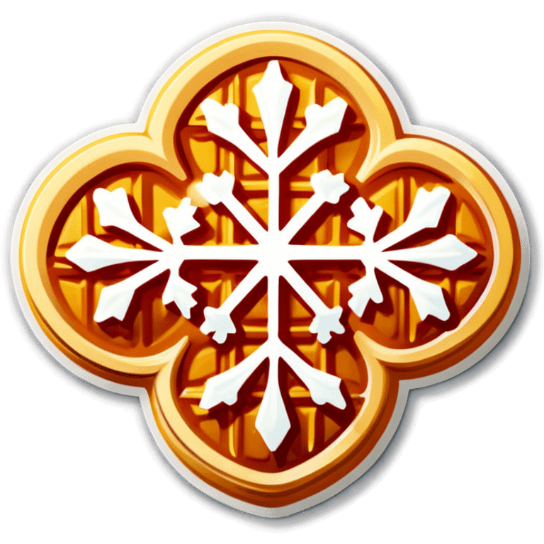 waffle with snowflake emoji