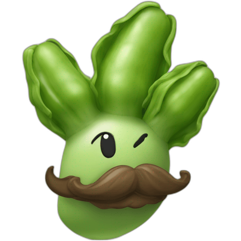 Un cornichon avec une moustache emoji