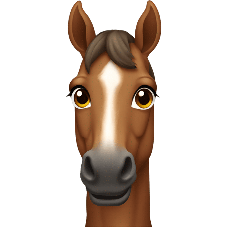 horse brown with light brown eyes emoji