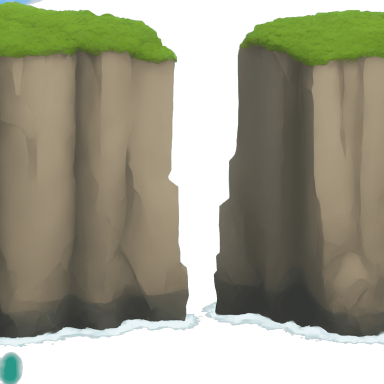 Two cliffs next to each other emoji