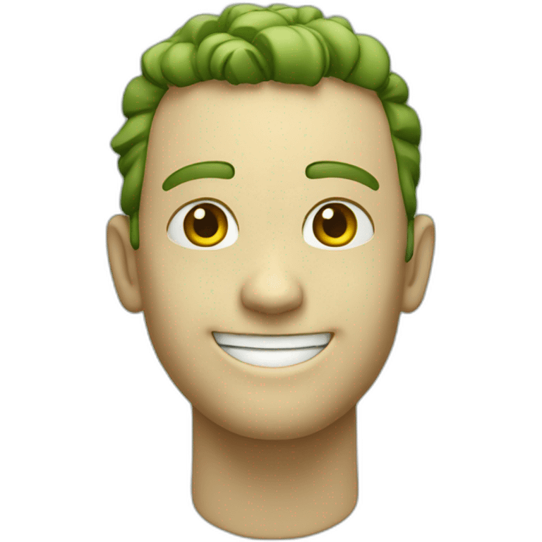 3D smiling ، emoji . green emoji