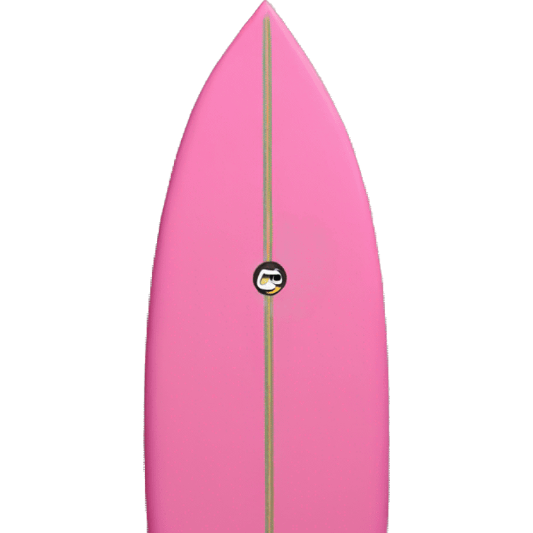 Surfer girl on pink longboard in the ocean  emoji