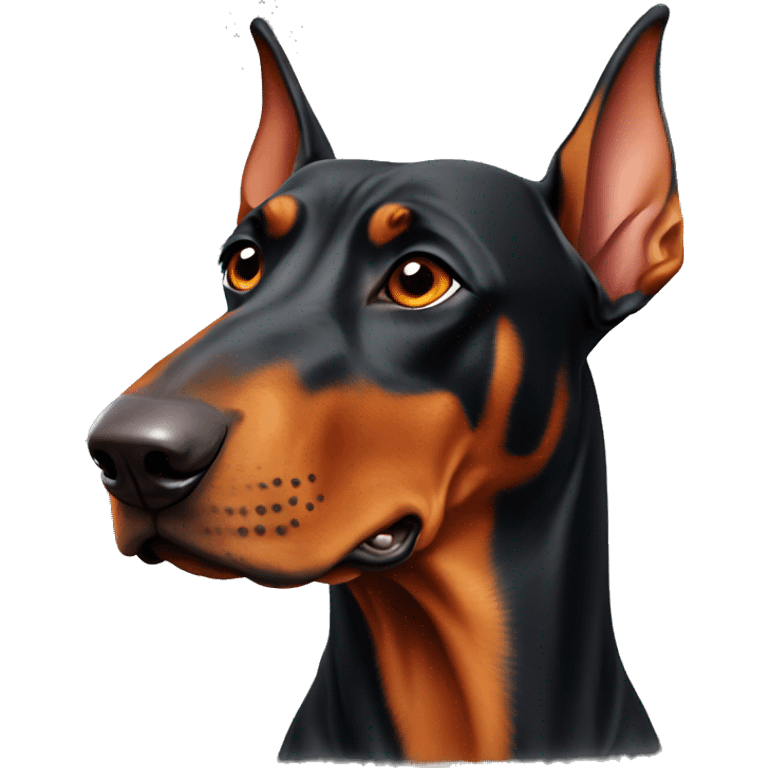 Orange large Doberman dog  emoji