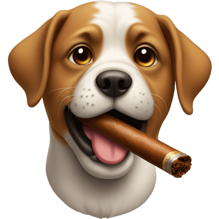 Dog smoking a cigar  emoji