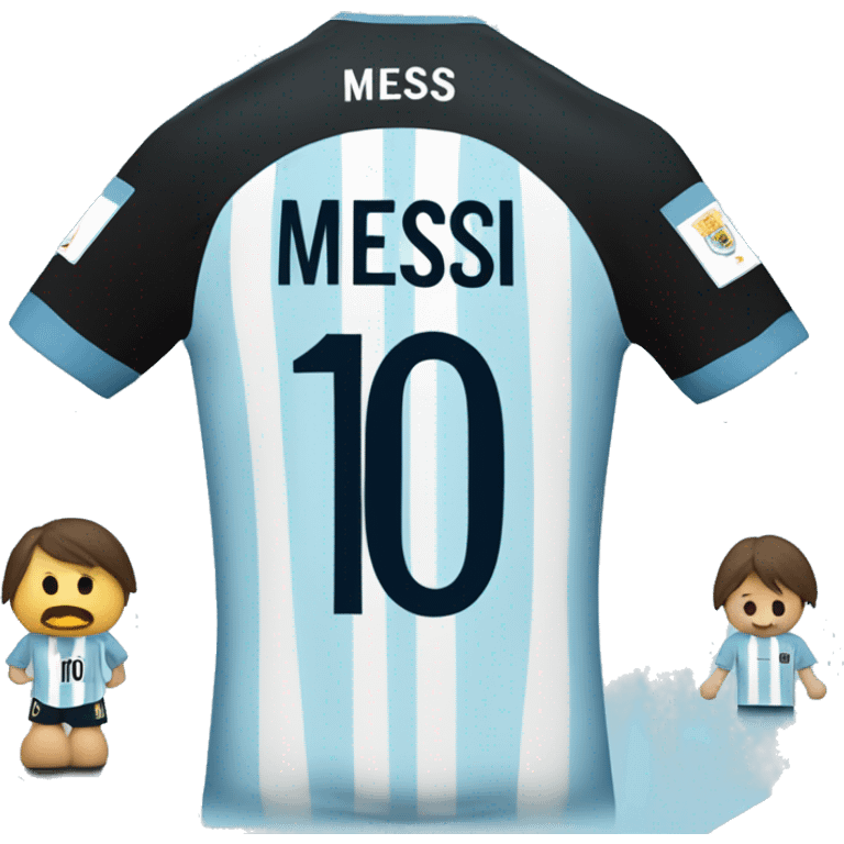 Back of Lionel Messi Jersey Argentina with number 10 emoji