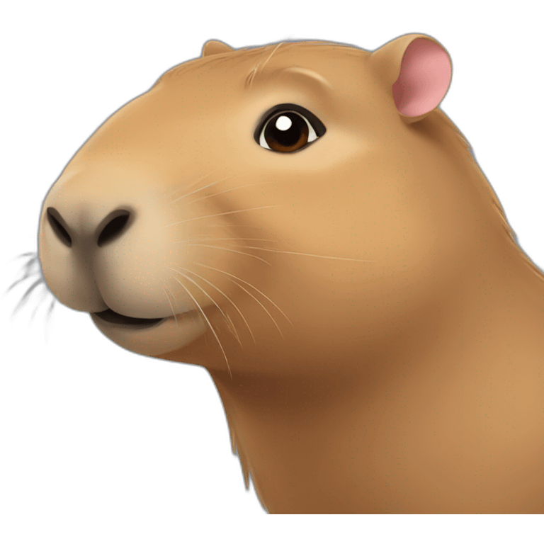 Capybara eyelashes cute blink emoji