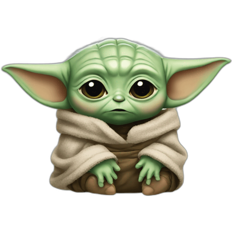 sad baby yoda head emoji