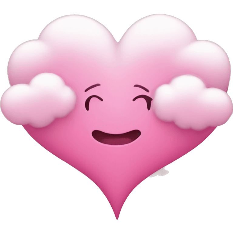 pink heart + cloud emoji