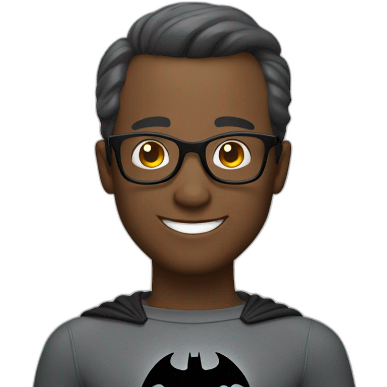 smiling batman wearing glasses emoji