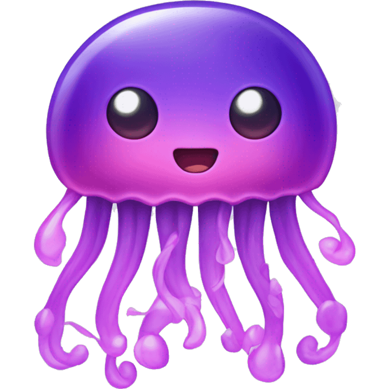 Cute jelly fish purple and pink  emoji