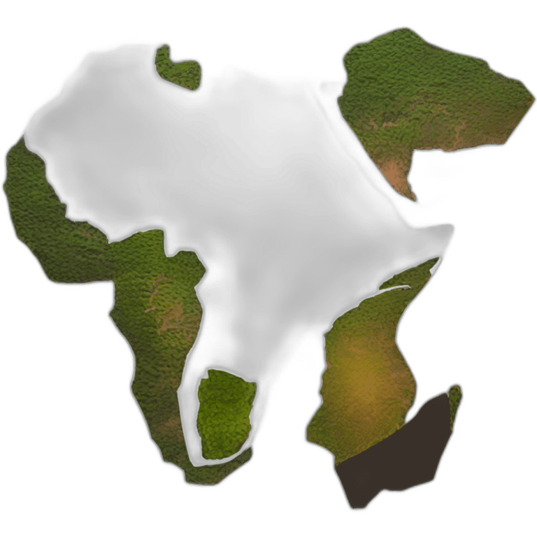 Le continent Africain simplement de couleur noire le continent emoji