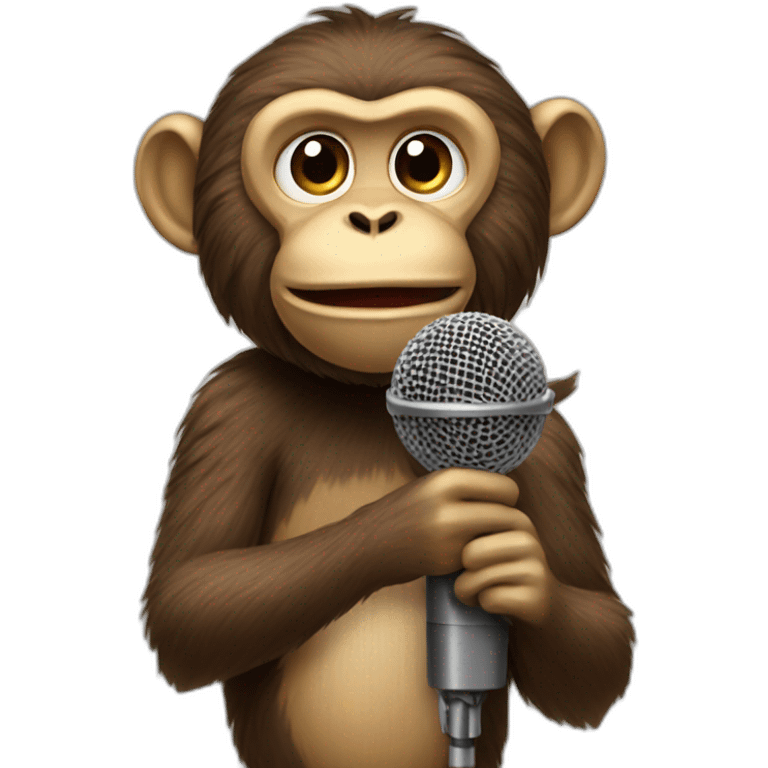 monkey on a microphone emoji