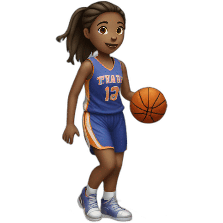 Girl playing basketball emoji