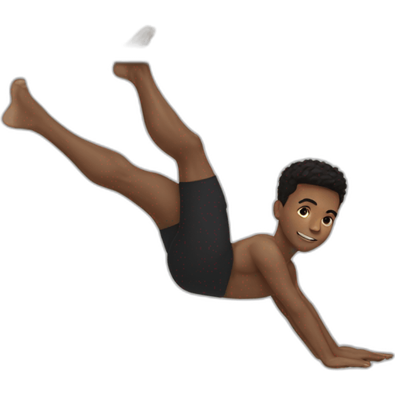 boy mixrace in front lever on traction barre emoji