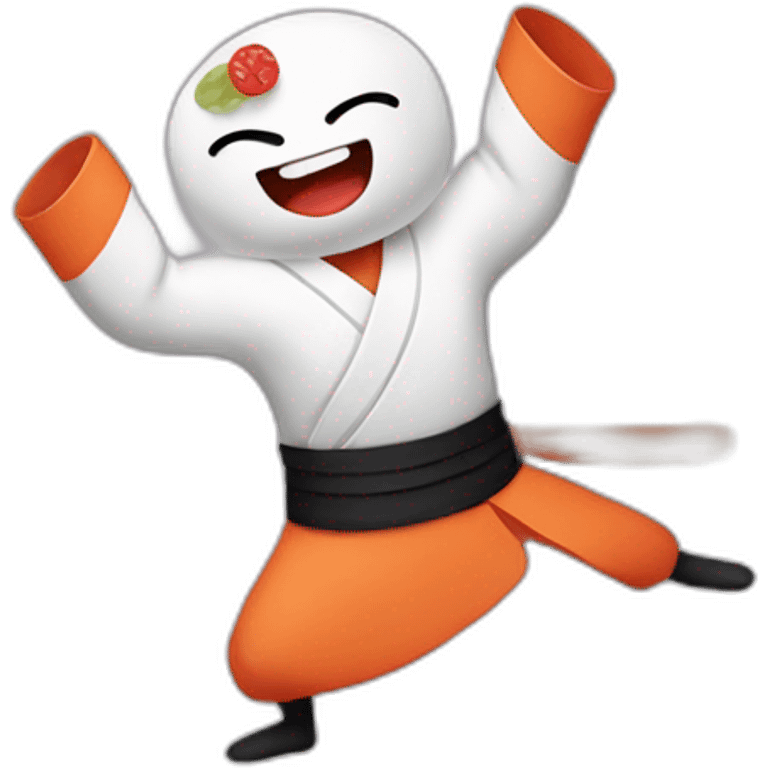 Dancing sushi emoji