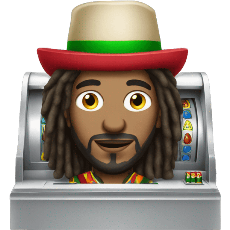 rasta italian man playing slot machine emoji