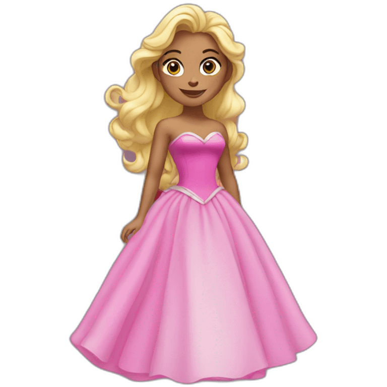 Aurora with pink dress emoji